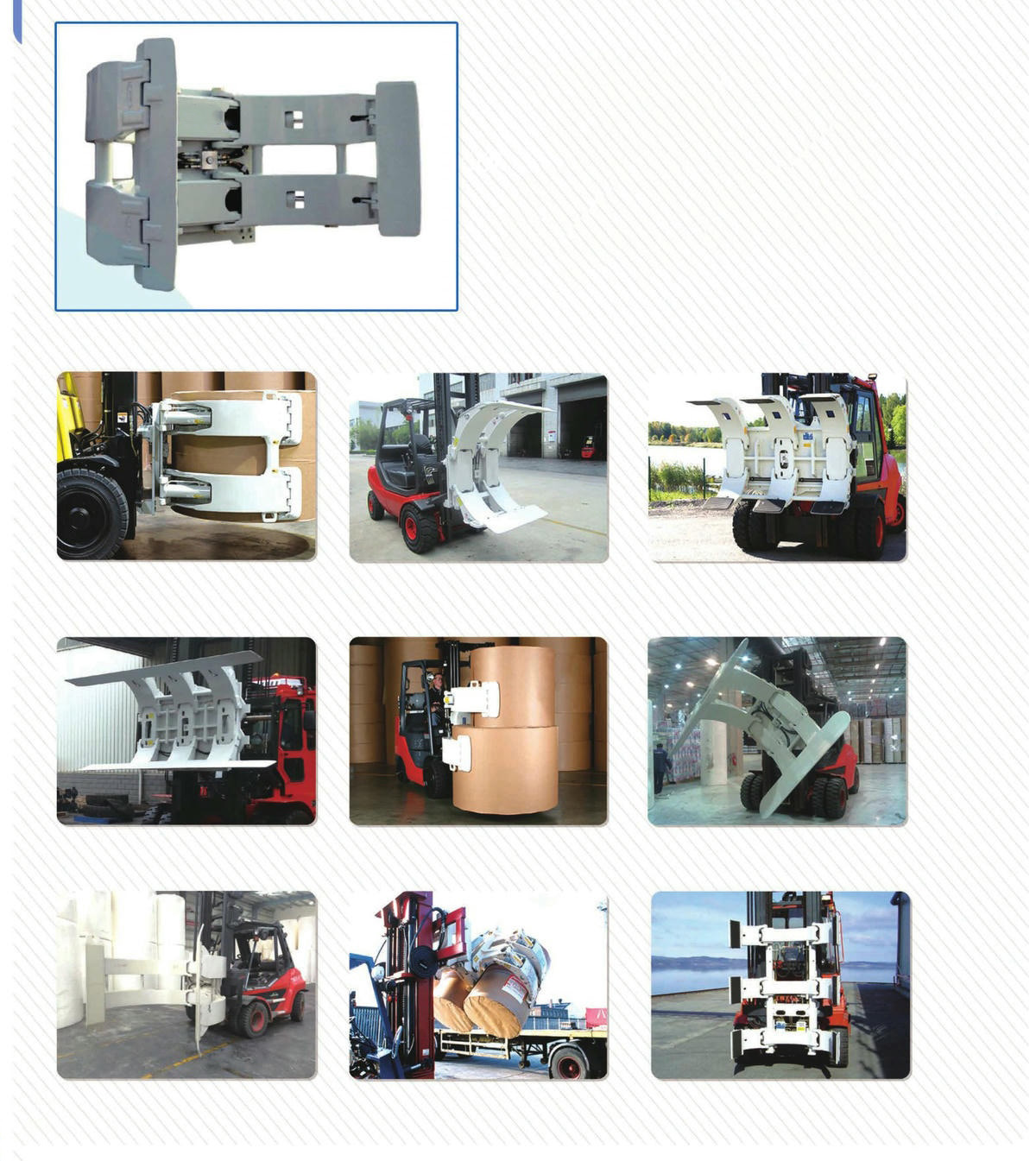 Abrazadera para rollo de papel