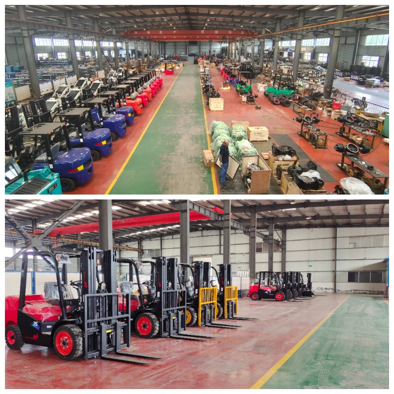 Carretilla elevadora eléctrica con conductor a bordo